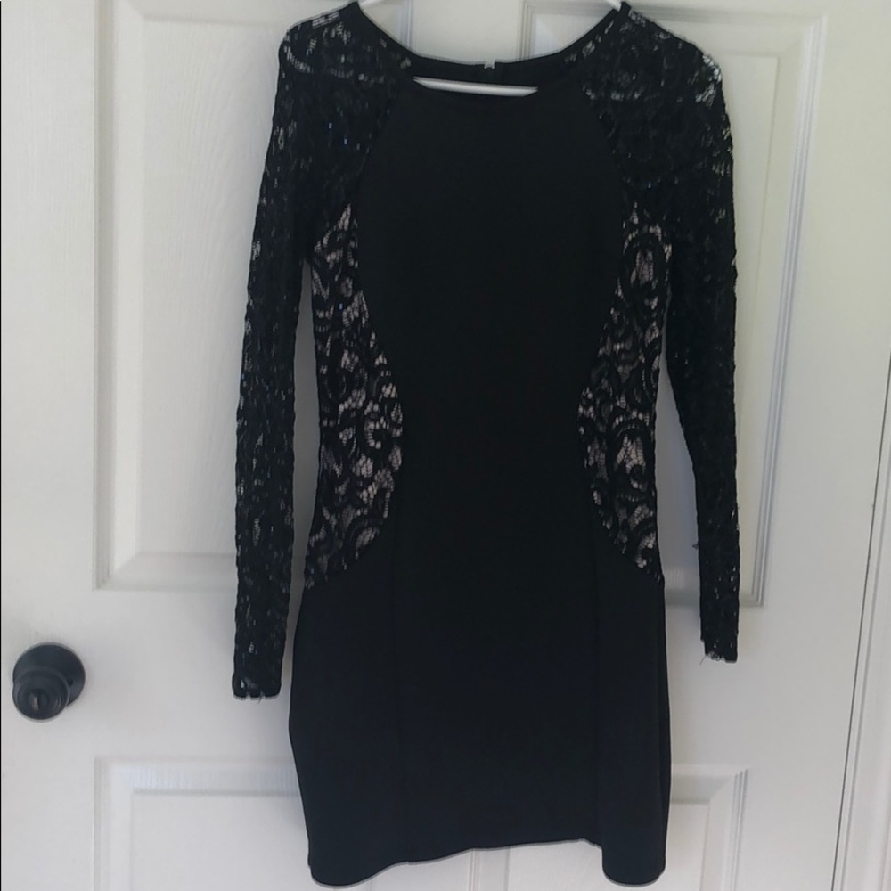 Black sequenced dress